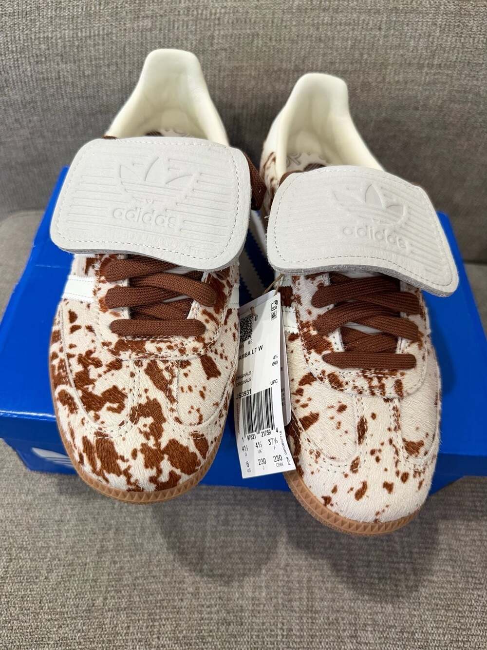 Adidas Samba LT W Cow Print Sneakers Size 6 - Picture 3 of 9